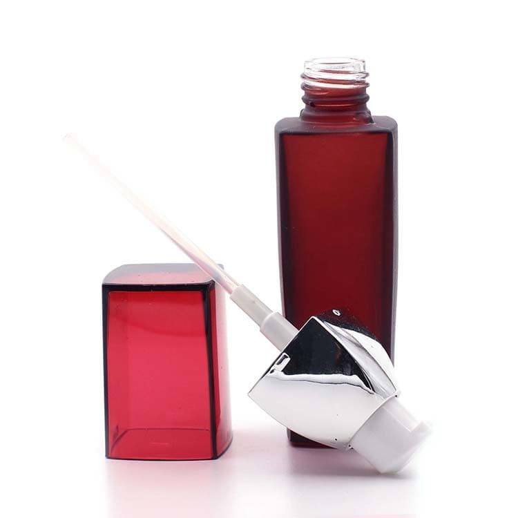 Cosmetic packaging — 40ml 100ml 120ml matte square rectangular serum bottle glass jar cosmetic