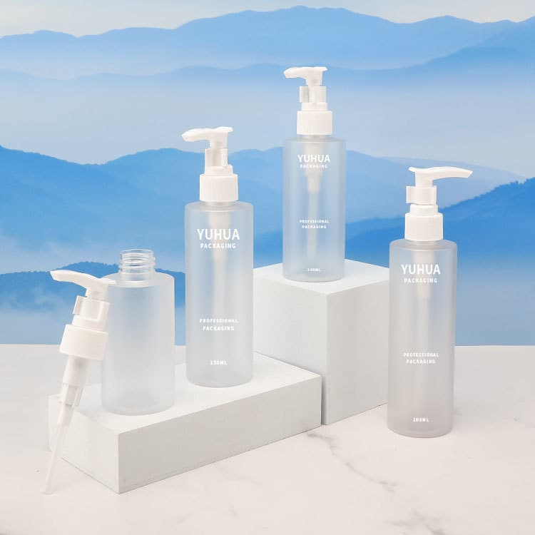 Cosmetic packaging — Biodegradable PET Plastic Lotion Pump Bottle 120ml 150ml 180ml 200ml for Shampoo Facial Cleanser