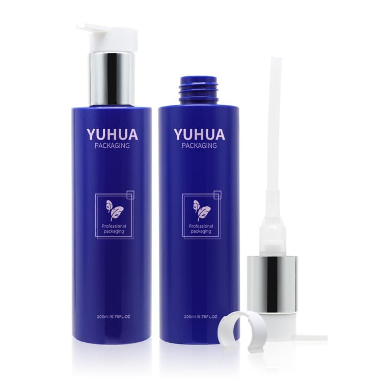 Cosmetic packaging — Support Customization Empty Fine Mist PET 200ml Blue Cosmetic Bottles Makeup Setting Spray Bottle Custom Plastic Bottle