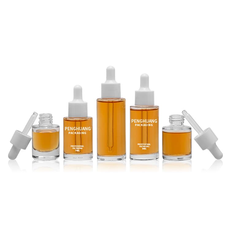 Cosmetic packaging — Wholesale 15ml 20ml 30ml 40ml 50ml Custom Glass Dropper Bottle Glass Serum Bottle 15ml