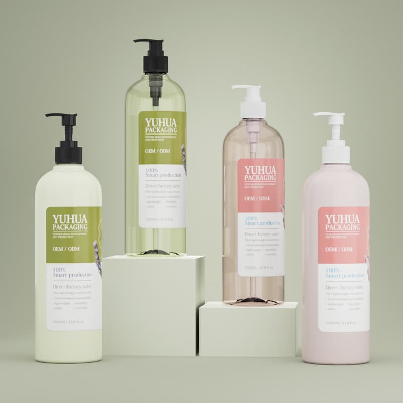 Cosmetic packaging — Wholesale 1000ML Luxury Eco-Friendly Plastic Pump Bottles for Shampoo Conditioner Shower Gel Lotion Face Cream