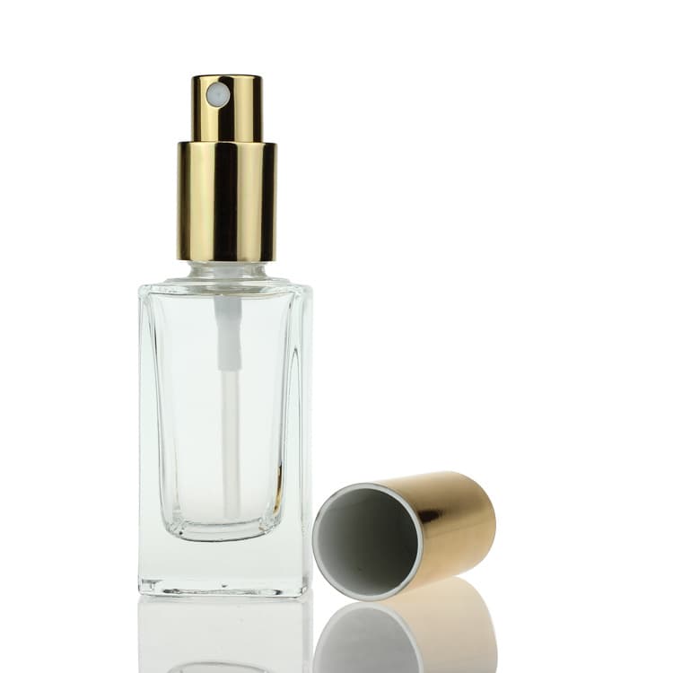 Cosmetic packaging — Beauty 35ml glass dropper bottles square shape 18z empty bottle with gold cap cosmetic serum dropper bottle wholesale