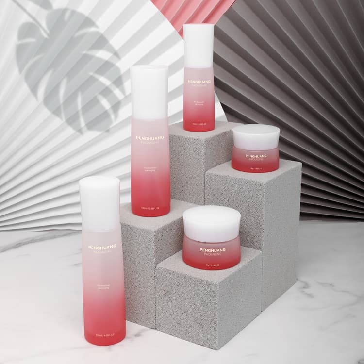 Cosmetic packaging — Wholesale Custom Luxury 30g 50g 40ml 100ml 120ml Skincare Packaging Face Cream Serum Skin Care Cosmetic Bottle Sets