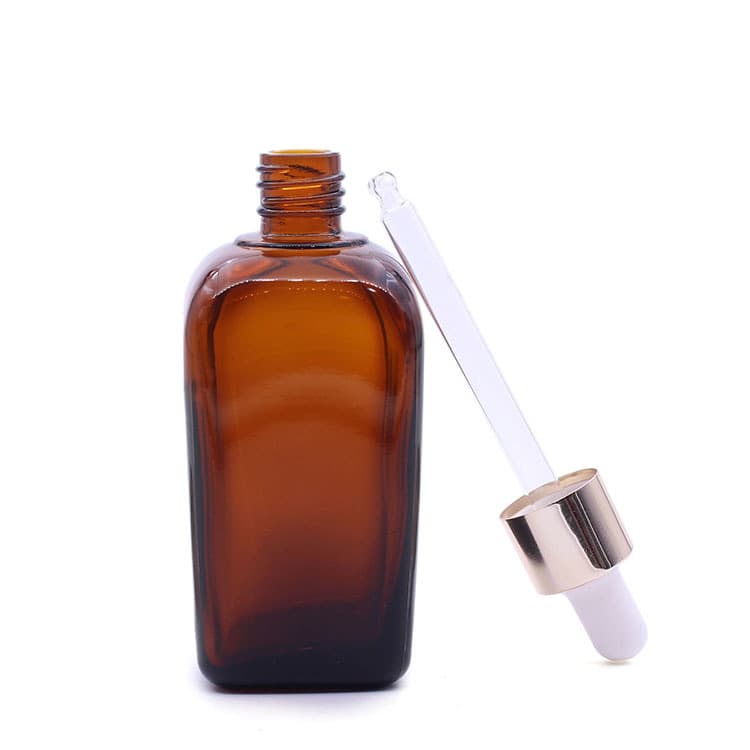 Cosmetic packaging — Manufacturers empty Cosmetic packaging Glass bottle skin care Amber Essential Oil Bottles with dropper