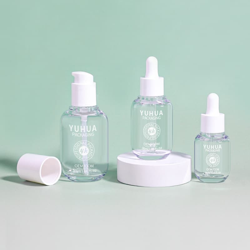 Cosmetic packaging — 15ml 30ml 50mlPETG Plastic Dropper Bottle Transparent Empty Essential Oil Serum Bottle Luxury Cosmetic Skincare Packaging Bottle