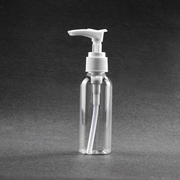 Cosmetic packaging — 60ML 2OZ Transparent PET Empty Lotion Pump Bottles for Liquids Toiletries Shampoo Lotion Conditioner