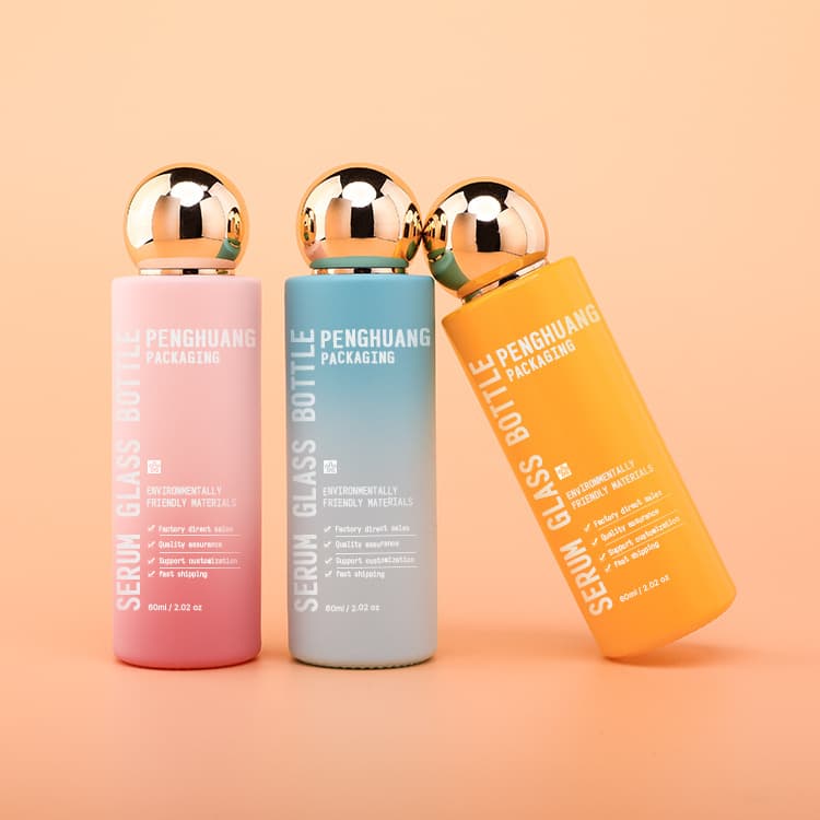 Cosmetic packaging — 60ml 100ml 150ml Beauty Glass Lotion Bottle Pump Frosted Cream Cosmetic Bottle Skincare Packaging Serum Bottle