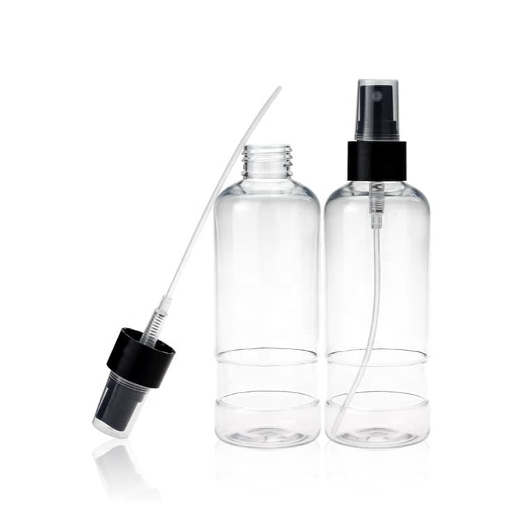 Cosmetic packaging — Special Shape Transparent 240ml Empty Plastic spray bottle  sanitizer bottle with dip pump