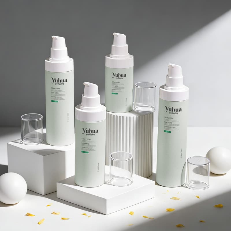 Cosmetic packaging — New Design 50-120ml PP Cylinder Shape Airless Pump Skin Care Serum Lotion Face Cream Facial Cleaner Cosmetic Container OEM