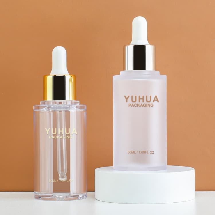 Cosmetic packaging — Luxury Cosmetic Containers Bottles Essential Oil Plastic Dropper Bottle Cosmetic Packaging Container Vials Hair Serum Bottle