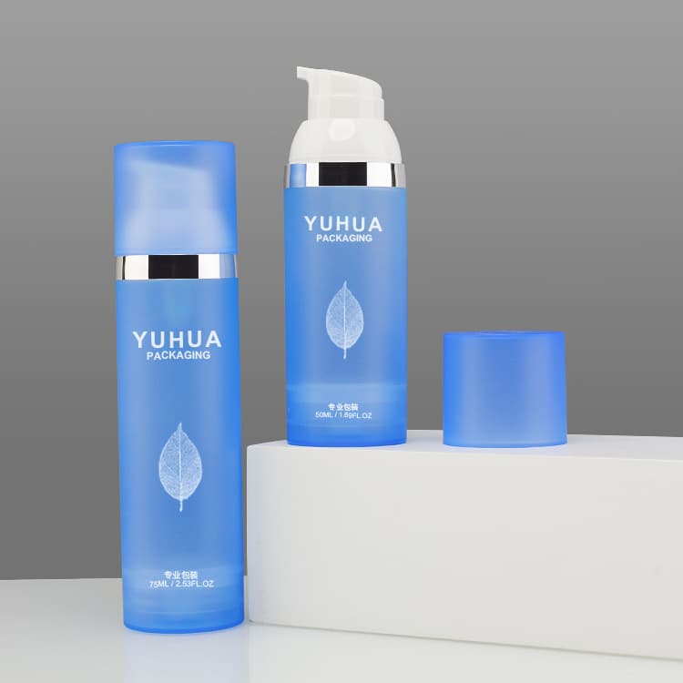 Cosmetic packaging — Customizable Luxury Empty Plastic Lotion Pump Bottle 30/50/75ml Face Cream Skin Care Airless Screen Printing PET CE Certified