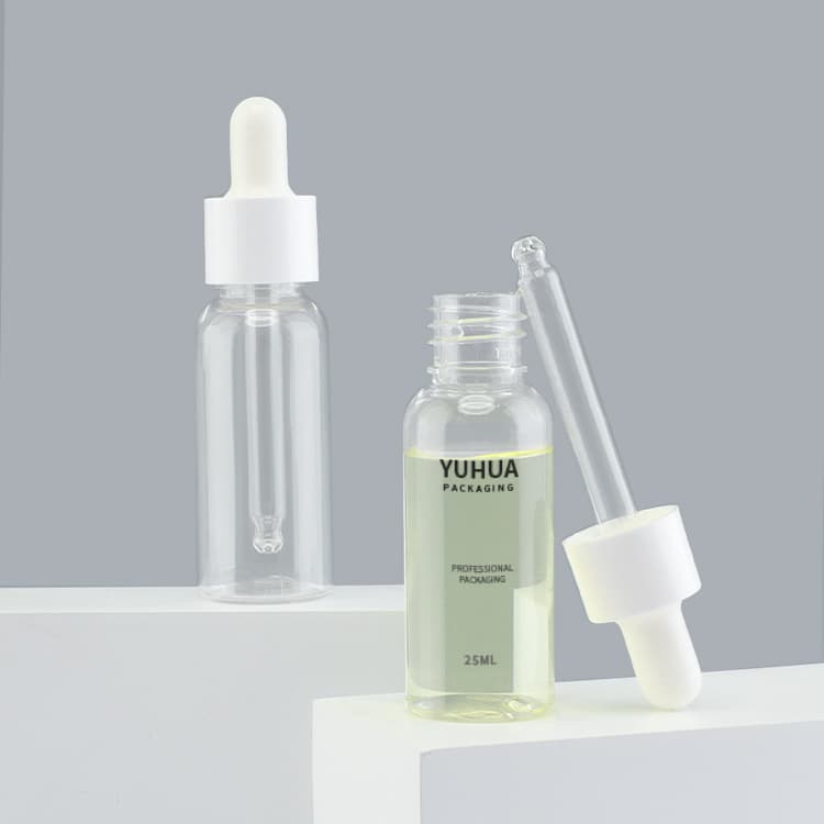 Cosmetic packaging — Wholesale 25ML Plastic Dropper Bottle For Skin Care Serum Dropper Cap Essential Oil Dropper Bottles