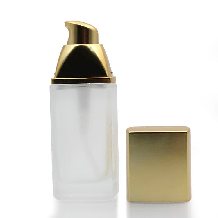 Cosmetic packaging — 2021 hot selling Unique golden senior luxury 30ml 15ml 20ml popular with golden luxury pump and lid