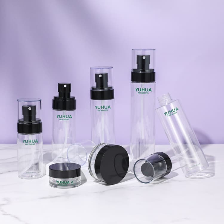 Cosmetic packaging — OEM ODM service toner powder lotion pump bottle 100ml 120ml150ml transparent cosmetic plastic bottle
