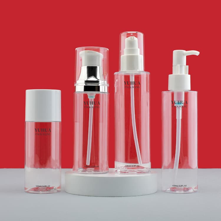 Cosmetic packaging — Luxury Plastic PET Skin Care Cosmetic 120ml Toner Plastic Bottle 130ml150ml Packaging Skincare Plastic Lotion Bottle