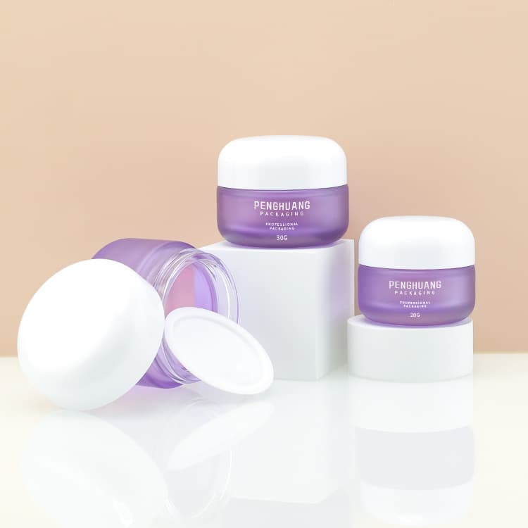 Cosmetic packaging — Manufacturer's Transparent Glass Cosmetic Jar with Screw Cap 15g 20g 30g 50g Facial Cleanser Skin Care Packaging