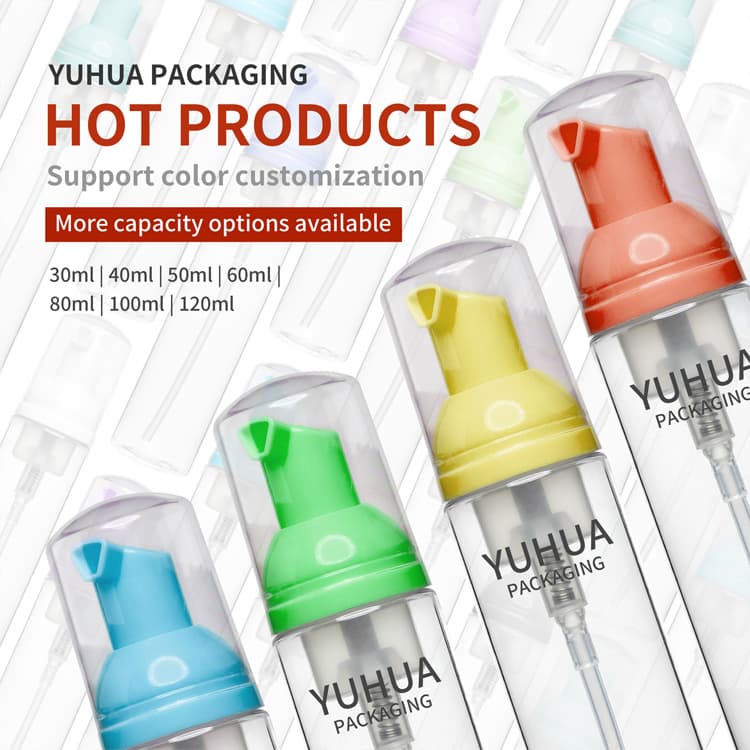 Cosmetic packaging — Popular in Plastic Bottle for Foam Liquid Soap 100ml 120ml Empty Travel Foaming Lash Shampoo for Cleanser