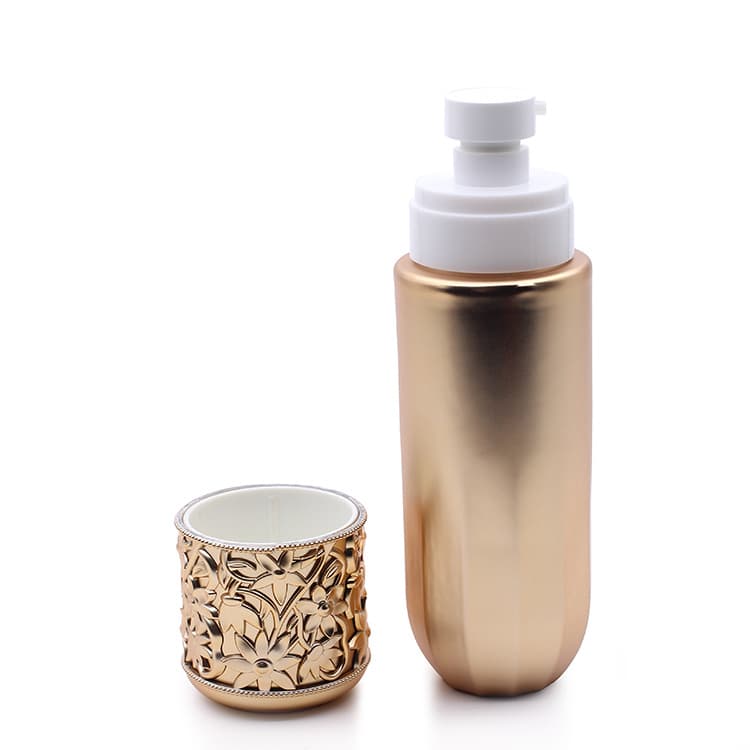 Cosmetic packaging — Golden Glass Lotion Bottle Bronzing/ Electroplating Cosmetic Packaging Bottles Set Container 40ml/100ml Custom Color Square