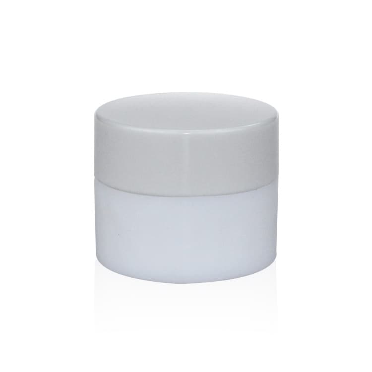 Cosmetic packaging — High End Opal White Porcelain 7g Round Jars eye cream Cosmetic Packaging for Skin Care Jar with White Lid
