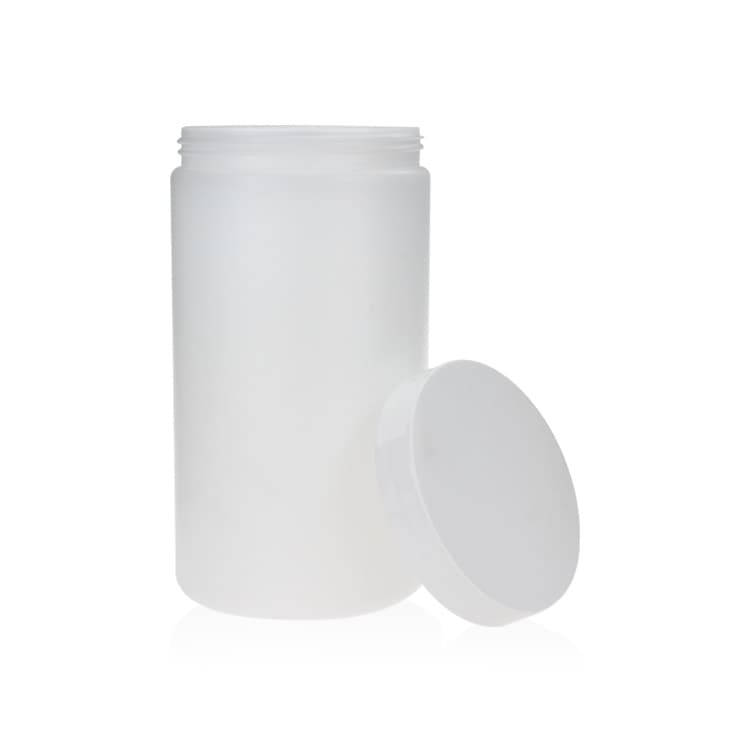 Cosmetic packaging — 1000ml PE white packaging cosmetic and food jar with screw lid