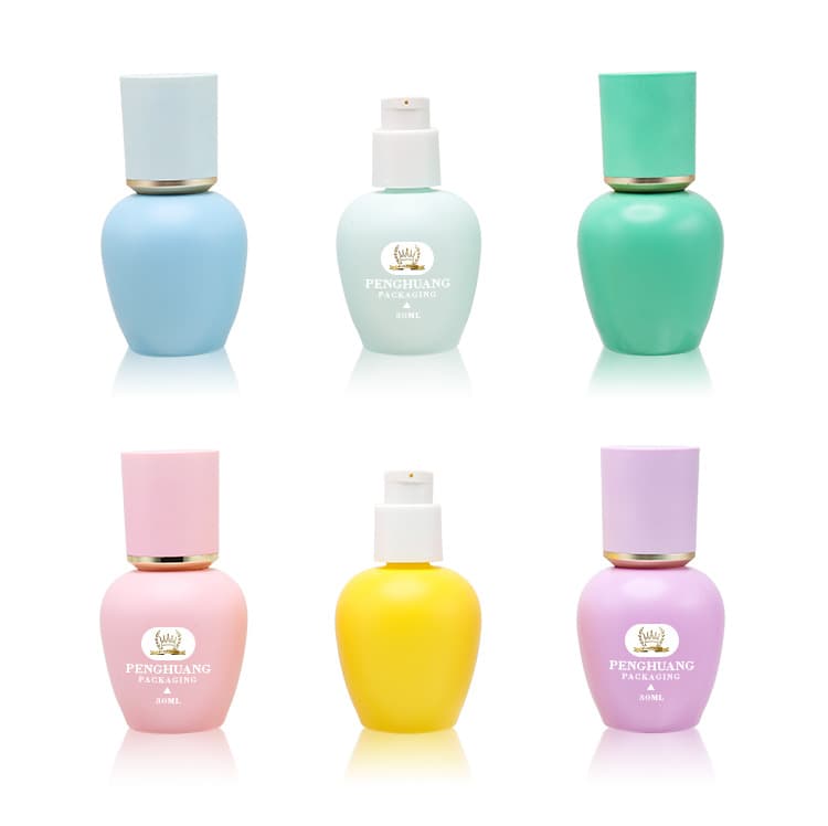 Cosmetic packaging — 30ml glass foundation bottle wholesale lotion pump skin care packaging glass cosmetic Custom color