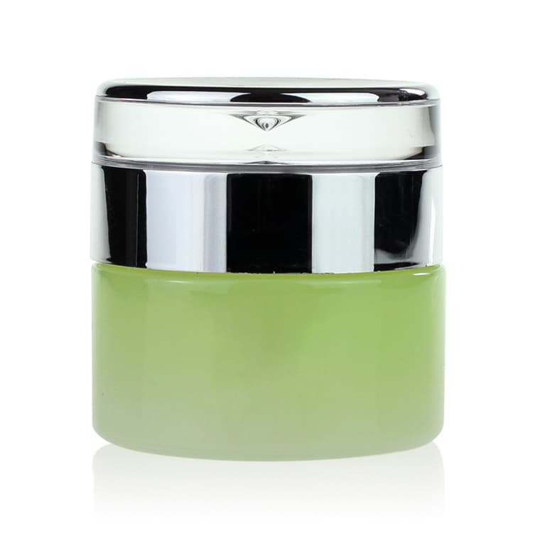 Cosmetic packaging — Glass jar 30g  50g Custom Color Green spray painting Face Cream Jars Container Manufacturer Cosmetic Packaging Set for Skin  Jar