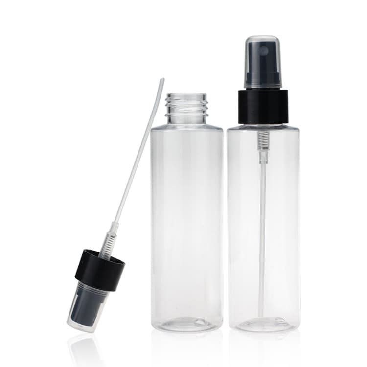 Cosmetic packaging — 120ml High-quality transparent  Empty Plastic bottle with pump
