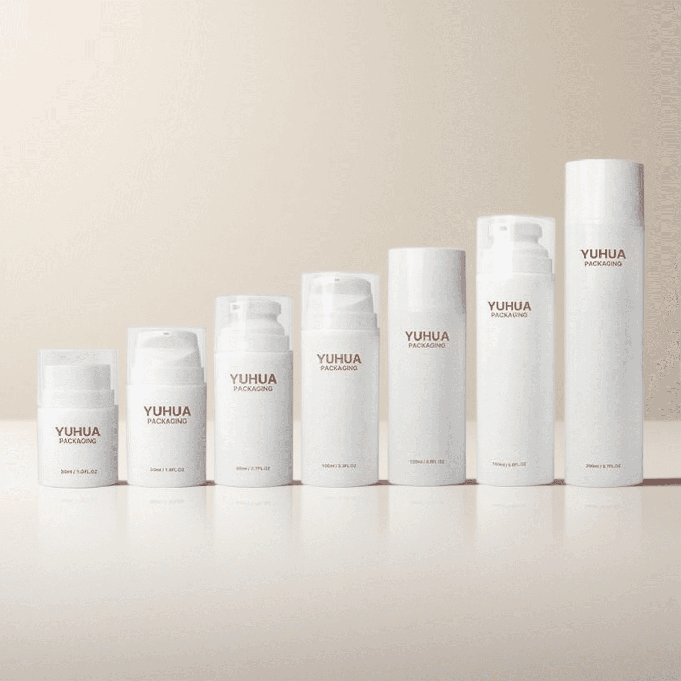 Cosmetic packaging — Custom Luxury 30/50/80/100/120/150/200ml Refillable Airless Pump Bottle Plastic Cosmetic Lotion Cream Personal Care Face Mask