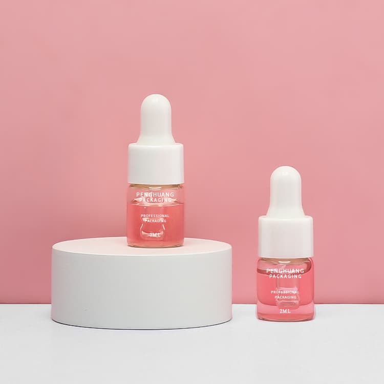 Cosmetic packaging — 2ml Customized Mini Serum Dropper Bottle Vials Sample Skincare Packaging Glass Serum Bottle