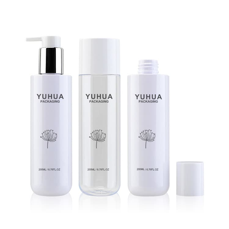 Cosmetic packaging — Makeup Setting Packaging 200ml Plastic Lotion Bottle White Plastic Bottle for Moisturizer Lotion Toner Shampoo