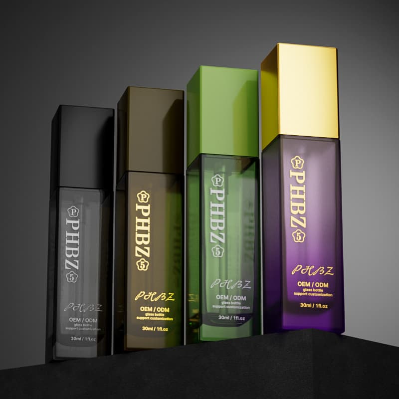 Cosmetic packaging — Luxury 30ml Frosted Black Square Glass Foundation Bottle Empty Makeup Cream Lotion Pump for Skin Care Serum Facial Cleanser Use