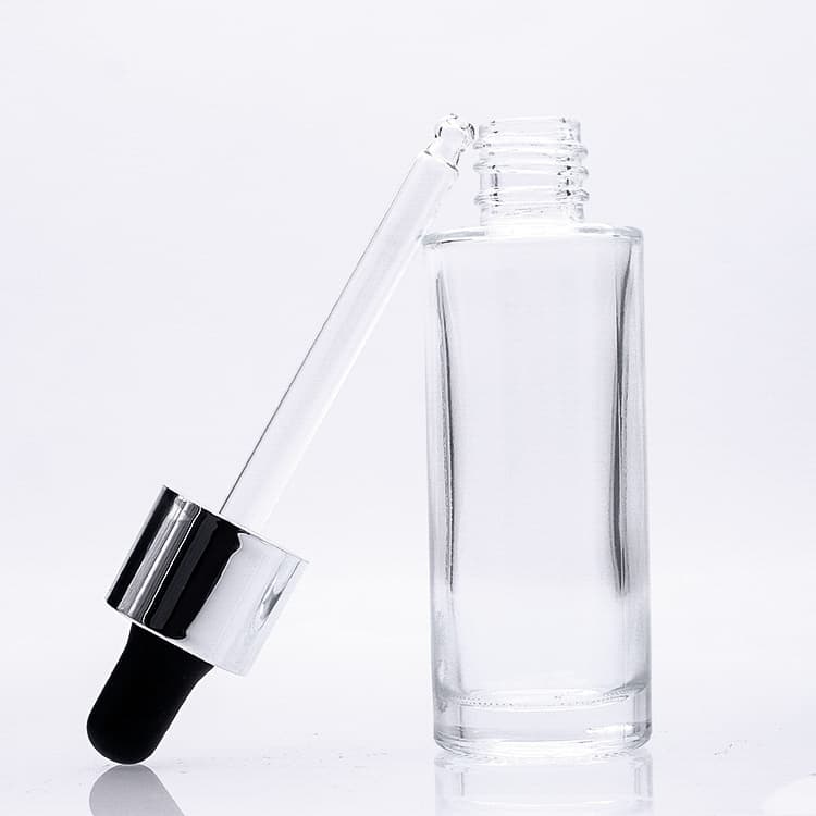 Cosmetic packaging — Clear design bottle long cylinder bottle with dropper cap for serum cosmetic package