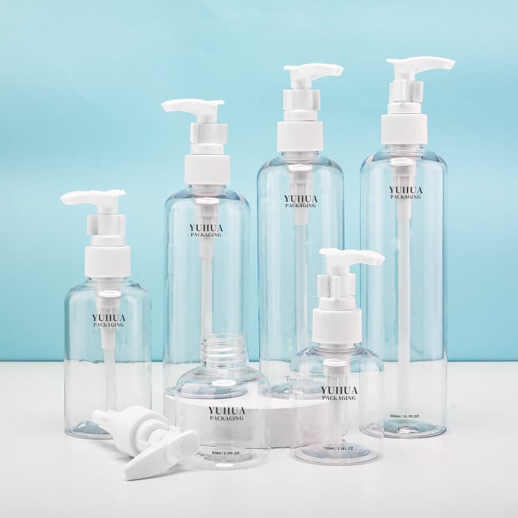 Cosmetic packaging — High Quality Skincare Cosmetic Packaging Toner Body Lotion Bottle Shower Gel 250ml 300ml Plastic Lotion Bottle