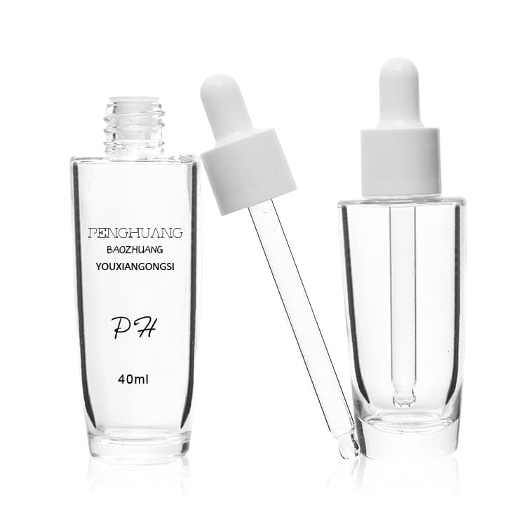 Cosmetic packaging — Customer design 30ml 40ml 1oz special shape with white plastic dropper