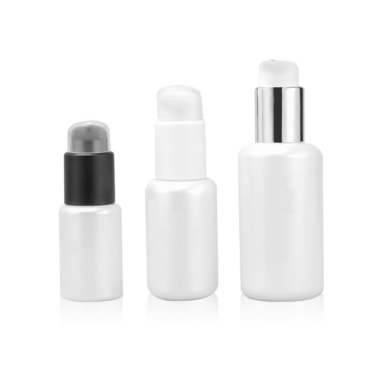Cosmetic packaging — New 30ml 50ml 100ml Painting White Color Cosmetic Skincare Packaging Face Cream Glass Serum Bottles Empty Foundation Bottle