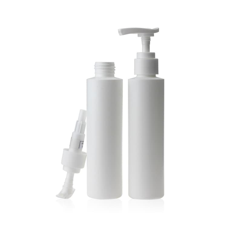 Cosmetic packaging — Recycling 150ml  Empty Plastic PE Bottle Packaging with pump cap cover golden
