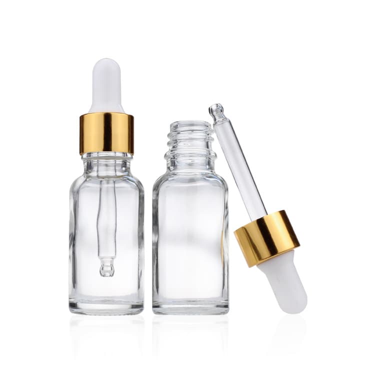 Cosmetic packaging — wholesale clear Glass Dropper Bottles-Essential Oil Perfume With Glass Pipette