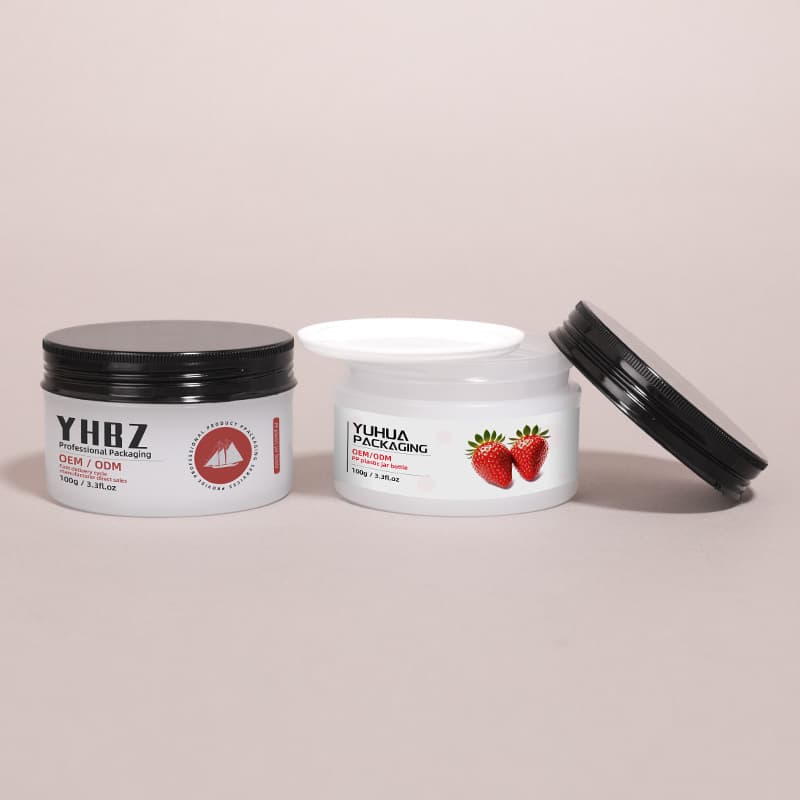 Cosmetic packaging — Custom 100g Plastic Cream Jar Eco Friendly Plastic Cosmetic Packaging Empty Body Butter Jar