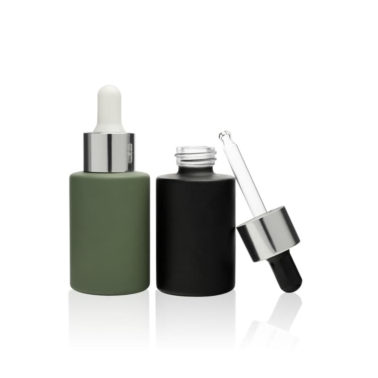 Cosmetic packaging — Personal care  30ml  colored glass dropper bottle serum dropper bottle with rubber stopper pipette can be OEM/ODM design
