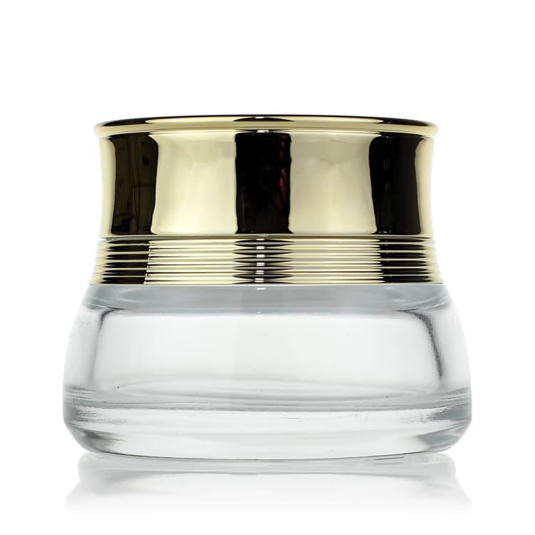 Cosmetic packaging — Wholesale Luxury makeup Empty Skin Care Packaging Containers 50g glass cosmetic cream jar