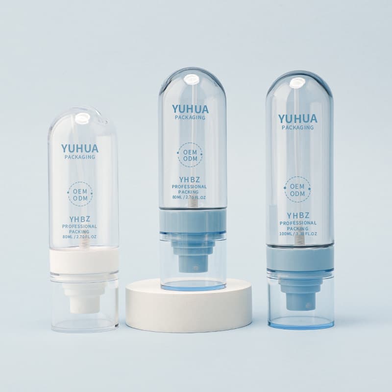 Cosmetic packaging — Recycled Plastic Fine Mist Spray Bottle 50ml 60ml 80ml 100ml Plastic Skincare Packaging for Lotion Moisturizing Setting