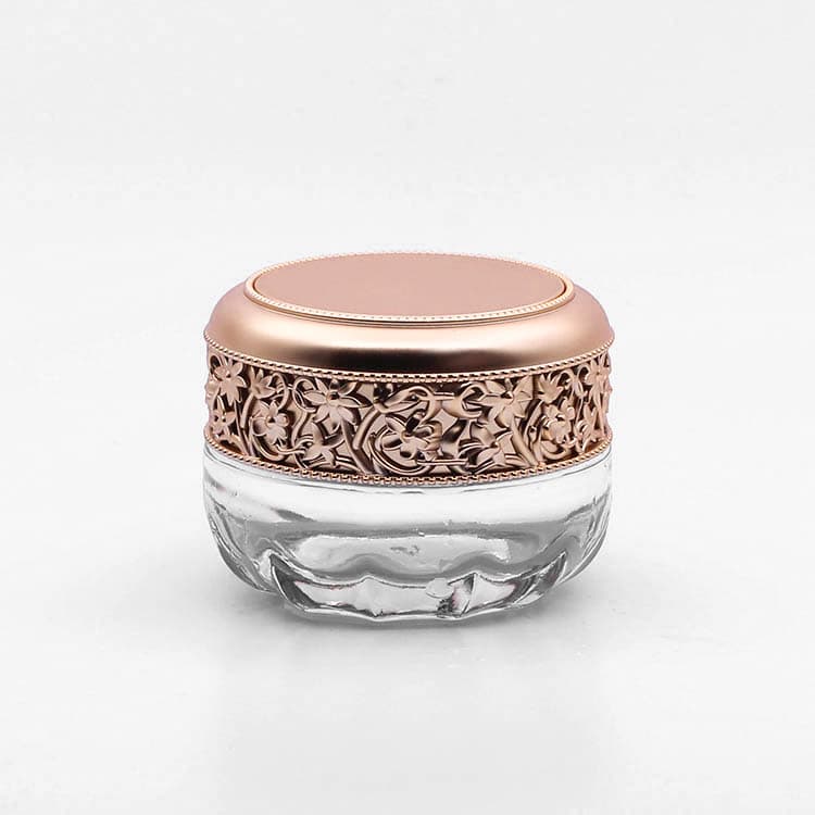 Cosmetic packaging — 30g 50g Custom Lid Face Cream Jars Container Manufacturers Cosmetic Packaging Set for Skin Care Clear Glass Jar Cap