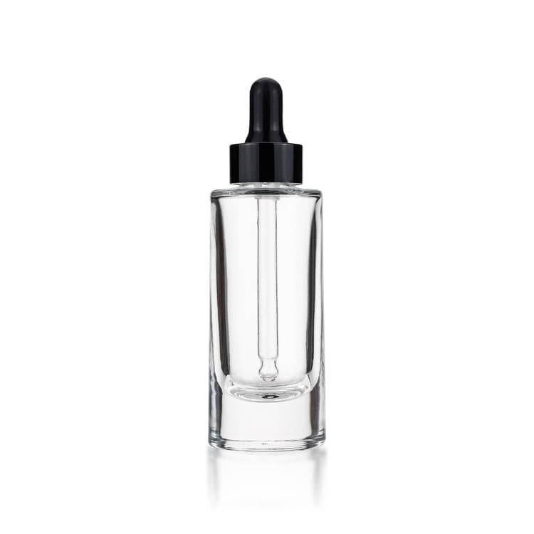 Cosmetic packaging — Foundation Bottles Clear Bottles For Liquid cosmetic With Alumina Plastic Tip Dropper Plug 35ml