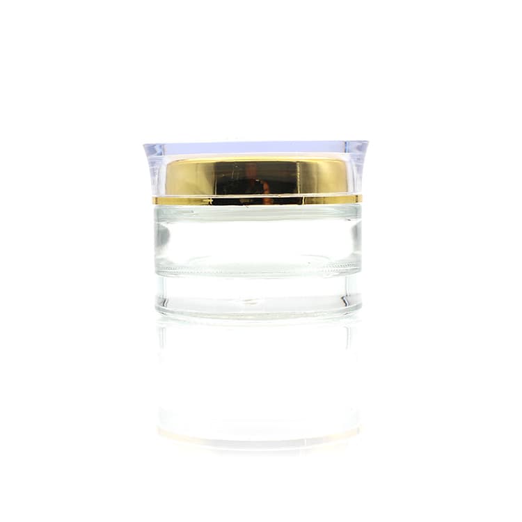 Cosmetic packaging — Factory Wholesale Skin Care Packaging 30g Transparent Glass Cosmetic Cream Jar
