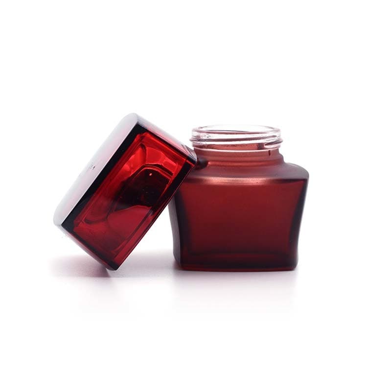 Cosmetic packaging — Glass jar 50g Custom spray painting Face Cream Jars Container Manufacturers Cosmetic Packaging Set for Skin Jar