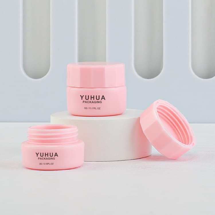 Cosmetic packaging — Fancy PP Cream Lotion Jar Empty with Lid Gel Nail Polish Jar Empty Round Pot Jars Creams Sample Bottle Cosmetic Containers