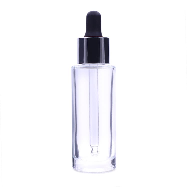 Cosmetic packaging — Fancy Serum lotion Bottle 40ml Cosmetic Glass Bottle with Small Dropper Round Shape Container Manufacturer