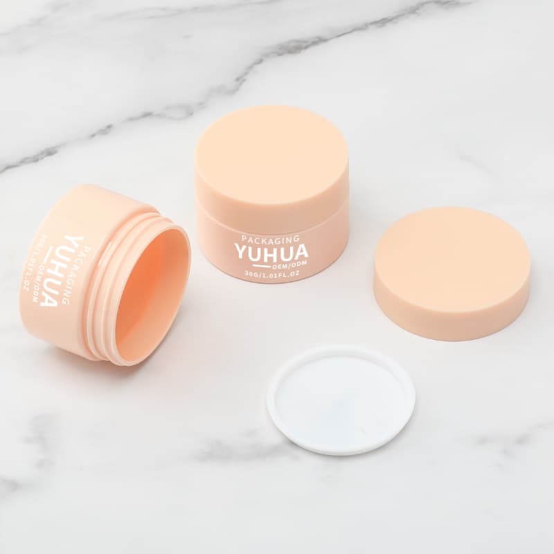 Cosmetic packaging — Wholesale 30g Matte Cosmetic Plastic Cream Jar Round Empty Body Cream Jar with Screw Cap for Skincare Packaging