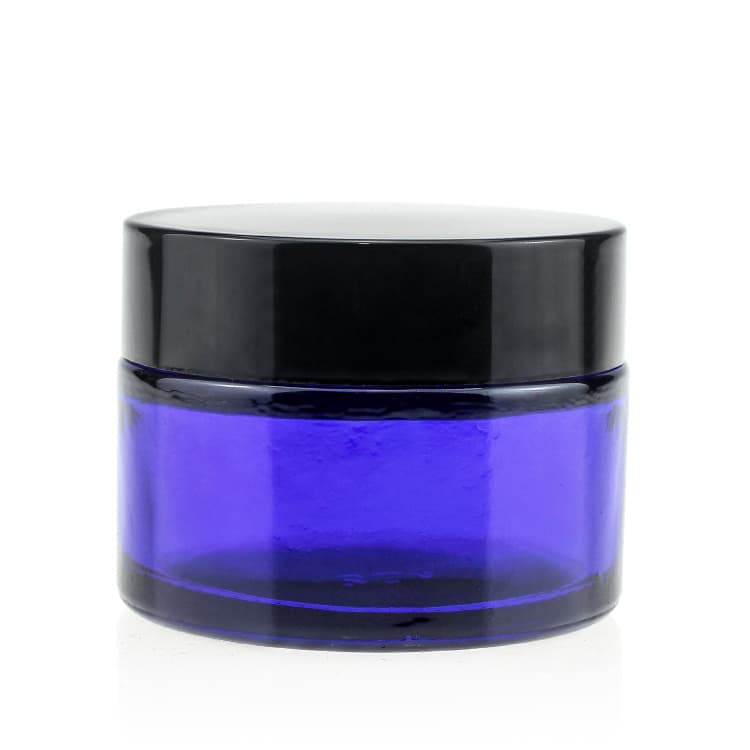 Cosmetic packaging — Bule Glass Jar Custom Face Cream Jars Container Manufacturers Cosmetic Packaging Set for Skin Care Jar 20g 30g 50g Color Round