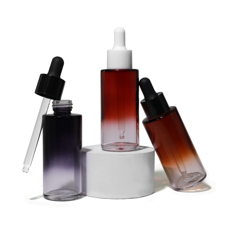 Cosmetic packaging — Manufacturers Cosmetic Packaging clear glass Bottle lotion 50ml serum empty Essential Oil Bottles with Dropper container OEM
